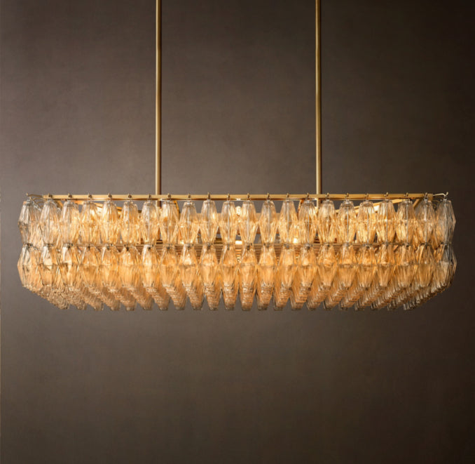 Artisan Chiara Clear Glass Rectangular Chandelier – 54" — view 4
