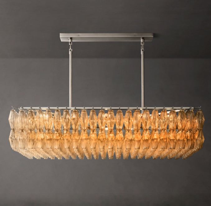 Artisan Chiara Clear Glass Rectangular Chandelier — view 1