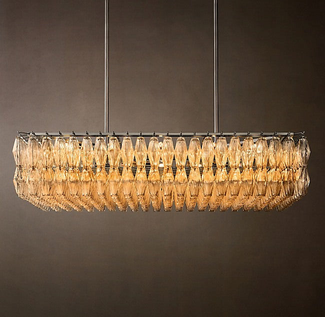 Artisan Chiara Clear Glass Rectangular Chandelier — view 2