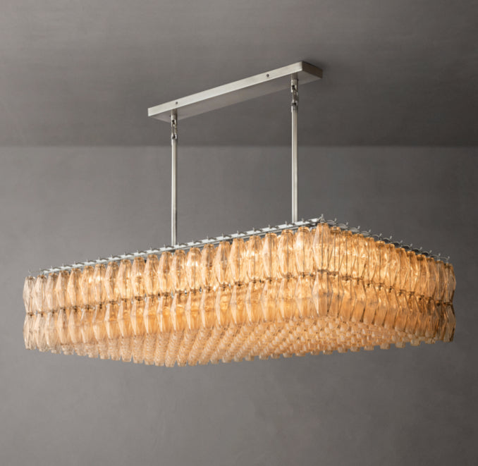 Artisan Chiara Clear Glass Rectangular Chandelier — view 3