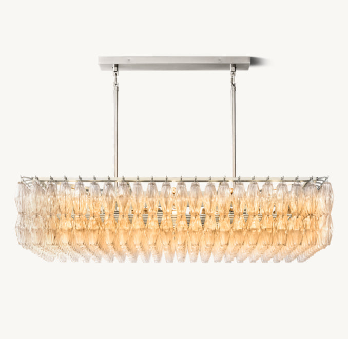 Artisan Chiara Clear Glass Rectangular Chandelier — view 4