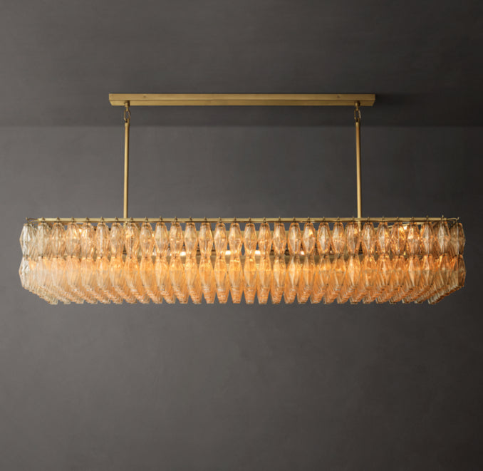 Artisan Chiara Clear Glass Rectangular Chandelier — view 1