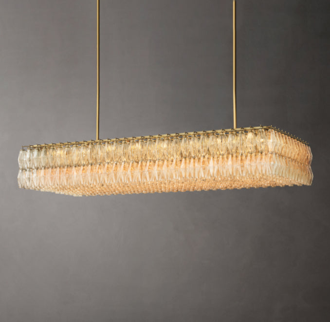 Artisan Chiara Clear Glass Rectangular Chandelier — view 4