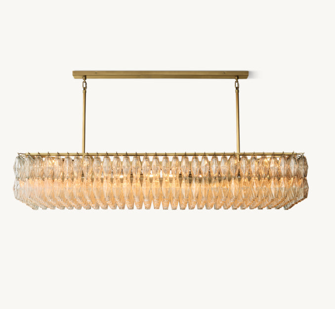 Artisan Chiara Clear Glass Rectangular Chandelier — view 5