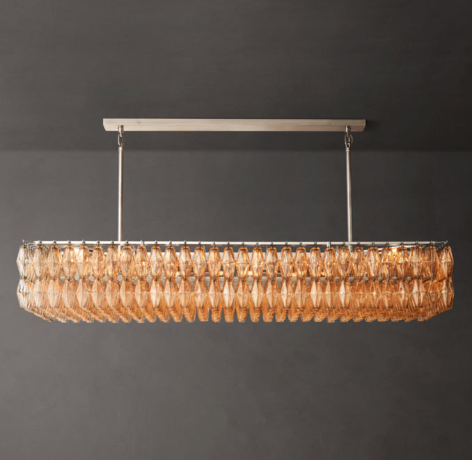 Artisan Chiara Clear Glass Rectangular Chandelier — view 1