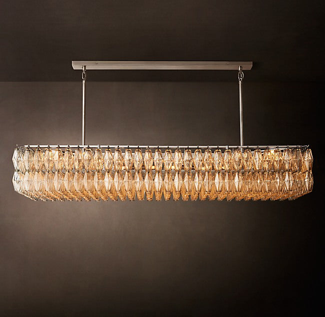 Artisan Chiara Clear Glass Rectangular Chandelier — view 2