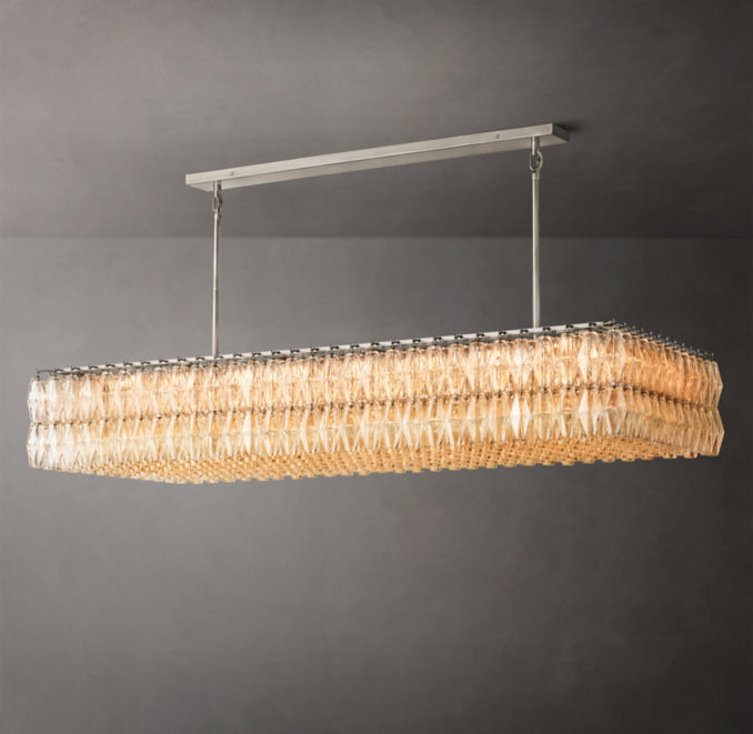 Artisan Chiara Clear Glass Rectangular Chandelier — view 3