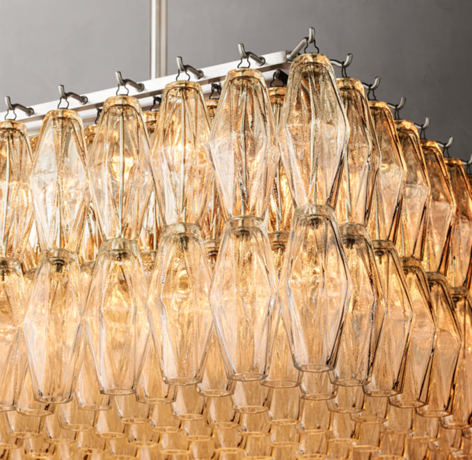 Artisan Chiara Clear Glass Rectangular Chandelier — view 4