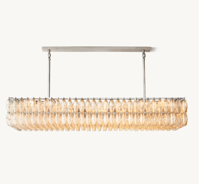 Artisan Chiara Clear Glass Rectangular Chandelier — view 5