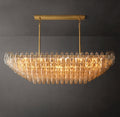 Artisan Chiara Clear Glass Tiered Rectangular Chandelier – 54" — view 1