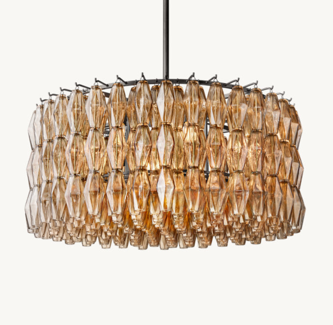 Artisan Chiara Smoke Glass Round Chandelier – 37" — view 2