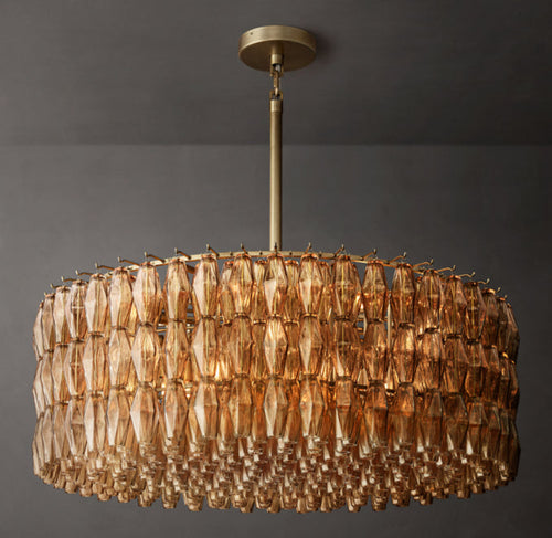Artisan Chiara Smoke Glass Round Chandelier – 47" — view 1