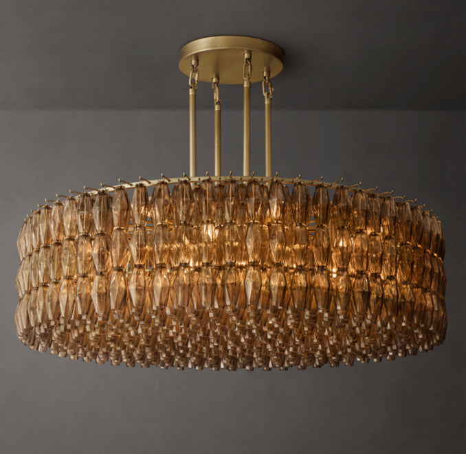 Artisan Chiara Smoke Glass Round Chandelier – 62" — view 1