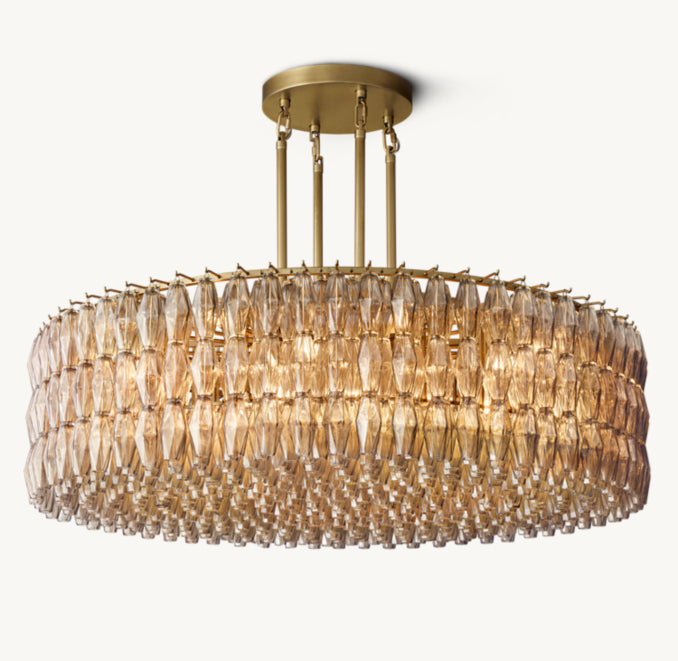 Artisan Chiara Smoke Glass Round Chandelier – 62" — view 3