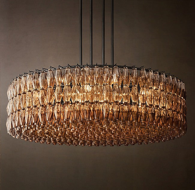 Artisan Chiara Smoke Glass Round Chandelier – 62" — view 1