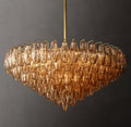Artisan Chiara Smoke Glass Tiered Round Chandelier – 37" — view 1