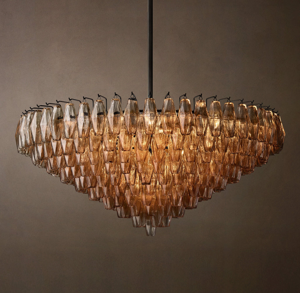 Artisan Chiara Smoke Glass Tiered Round Chandelier – 47" — view 2
