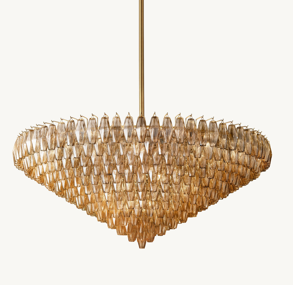 Artisan Chiara Smoke Glass Tiered Round Chandelier – 62" — view 2