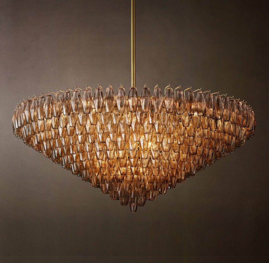 Artisan Chiara Smoke Glass Tiered Round Chandelier – 62" — view 4