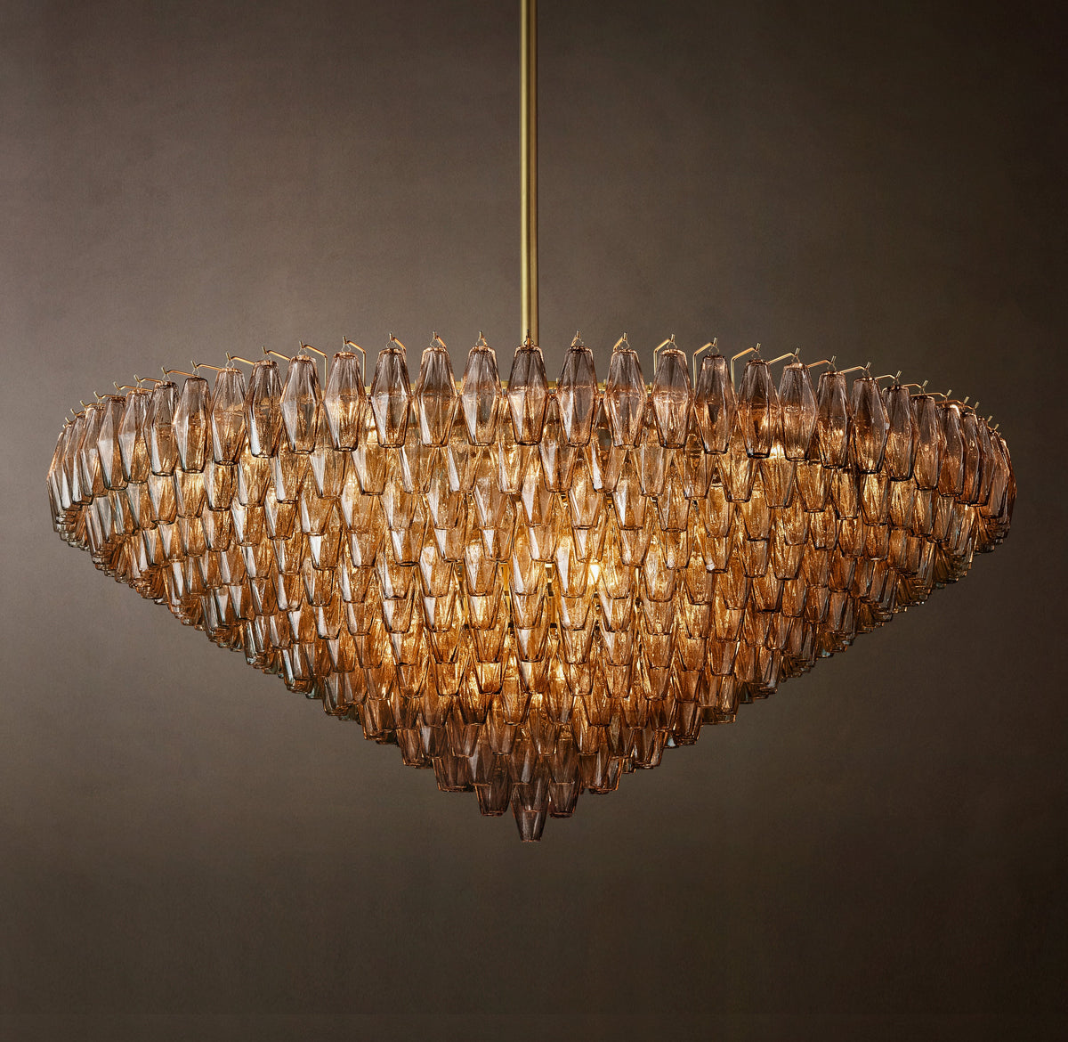 Artisan Chiara Smoke Glass Tiered Round Chandelier – 62" — view 4