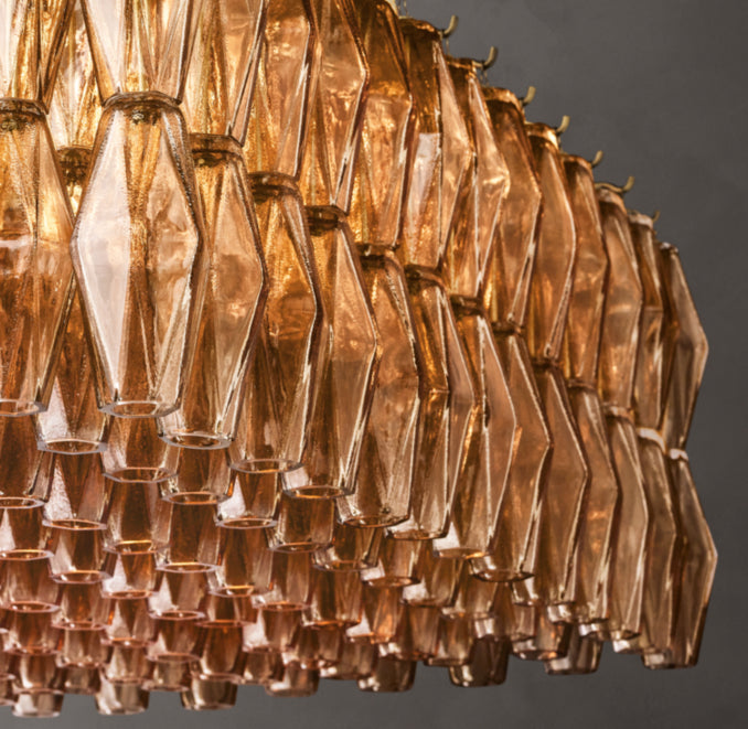 Artisan Chiara Smoke Glass Rectangular Chandelier — view 3