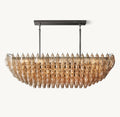Artisan Chiara Smoke Glass Tiered Rectangular Chandelier — view 1