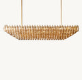 Artisan Chiara Smoke Glass Tiered Rectangular Chandelier — view 1