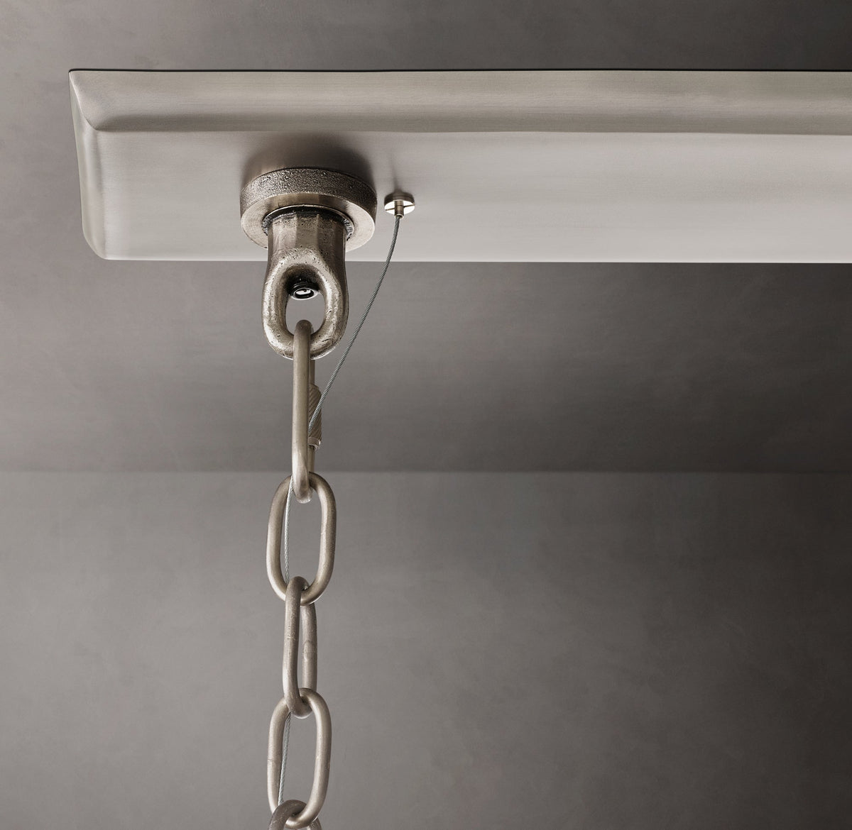 Artisan Thaddeus Linear Chandelier – 54" Forged Pewter — view 3