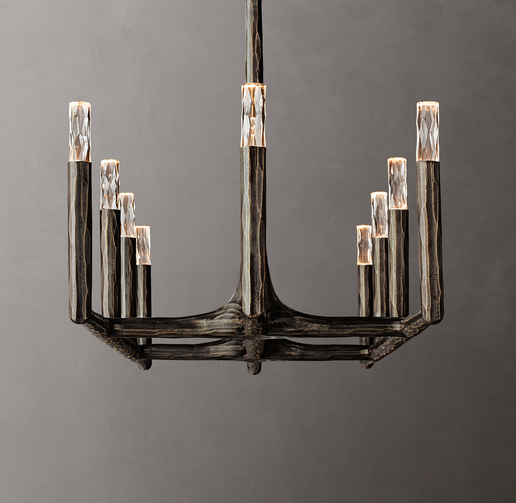 Artisan Thaddeus Linear Chandelier – 72" Forged Bronze — view 4