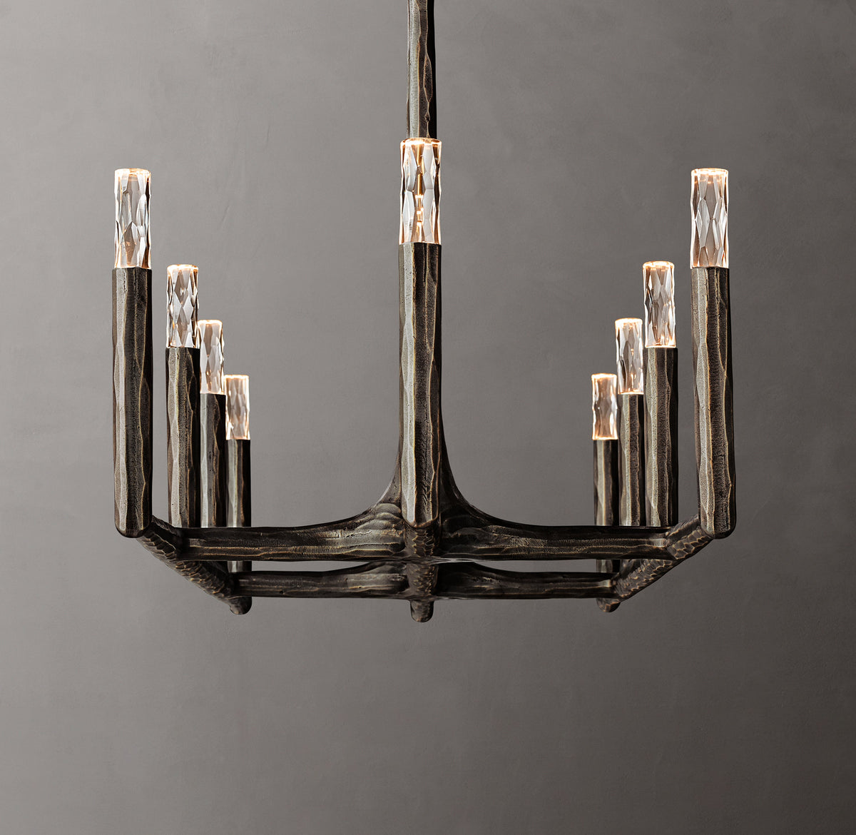 Artisan Thaddeus Linear Chandelier – 72" Forged Bronze — view 4