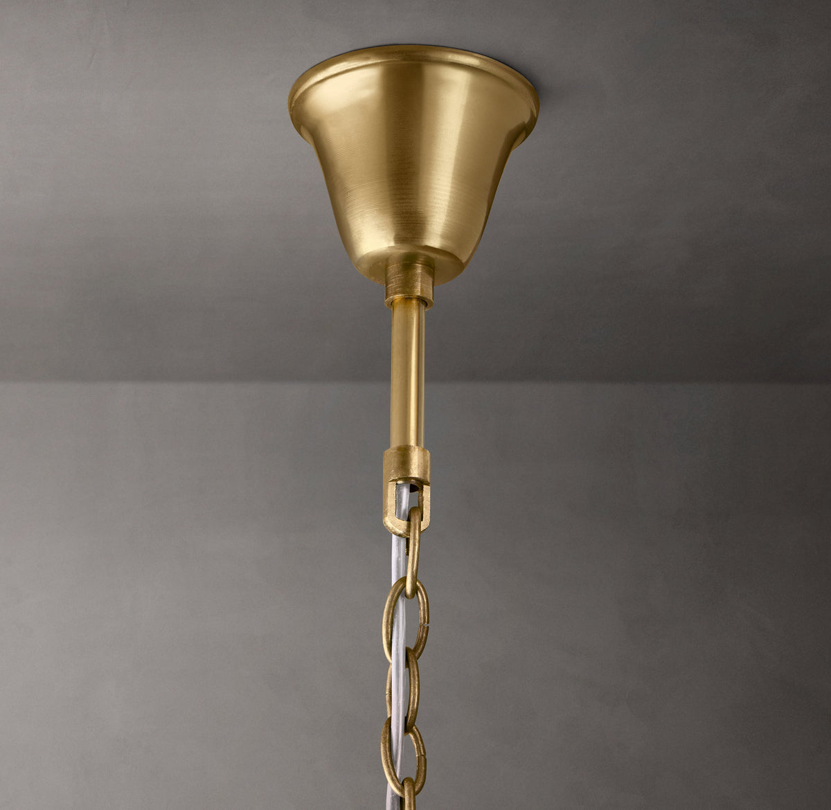 Artisan 1920s Odeon Round Chandelier – 20" Lacquered Burnished Brass — view 3