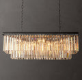Artisan 1920s Odeon Rectangular Chandelier – 40" Iron — view 1