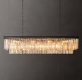 Artisan 1920s Odeon Rectangular Chandelier – 59" Iron — view 1