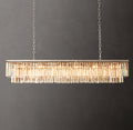 Artisan 1920s Odeon Rectangular Chandelier – 72" Polished Nickel — view 1