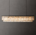 Artisan 1920s Odeon Rectangular Chandelier – 72" Iron — view 1