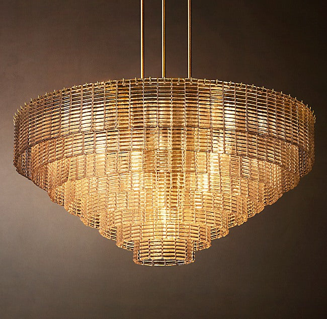 Heritage Sirene Clear Glass Round Chandelier – 52" — view 1