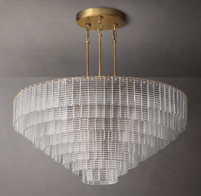 Heritage Sirene Clear Glass Round Chandelier – 52" — view 2