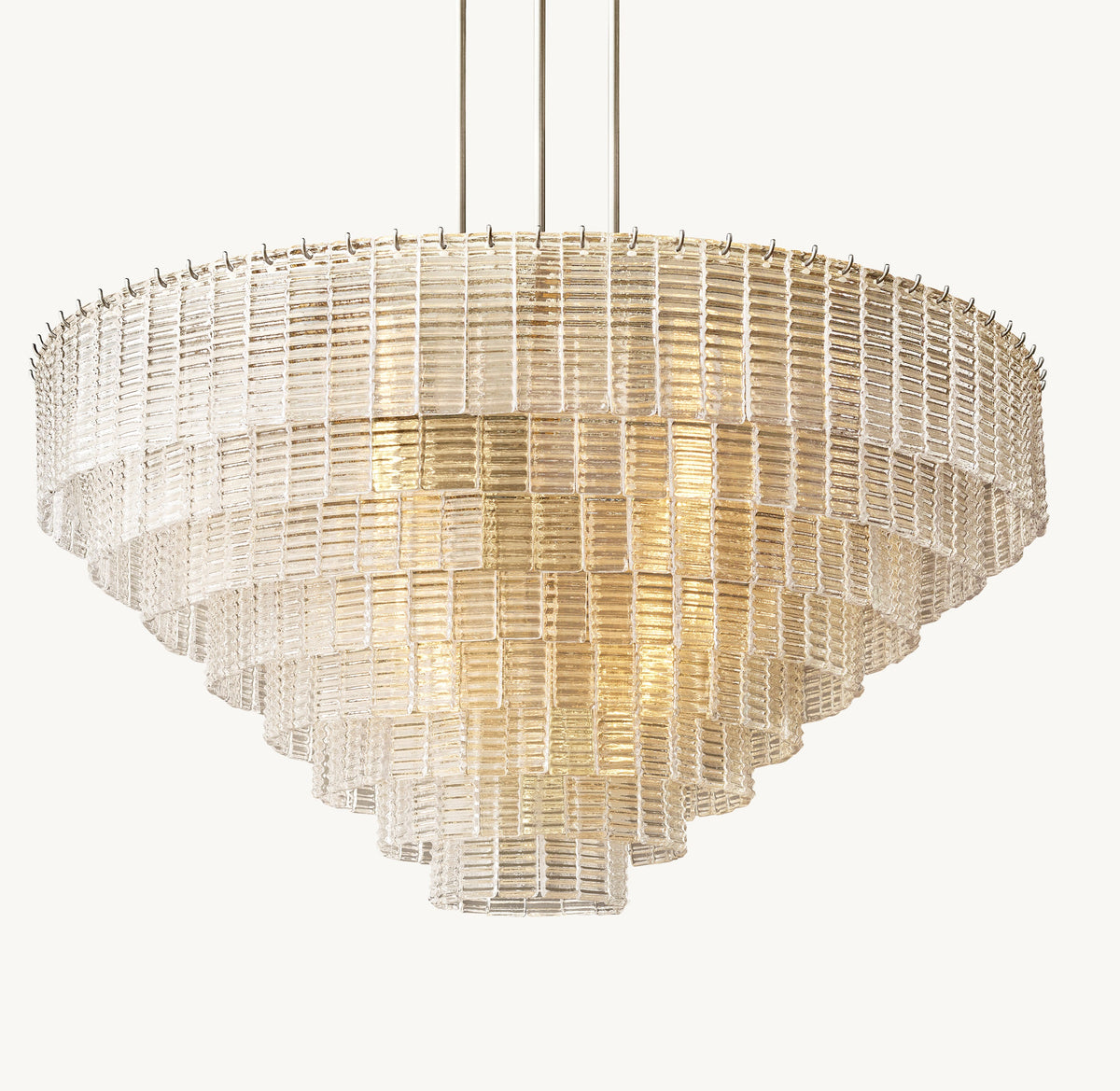Heritage Sirene Clear Glass Round Chandelier – 52" — view 1
