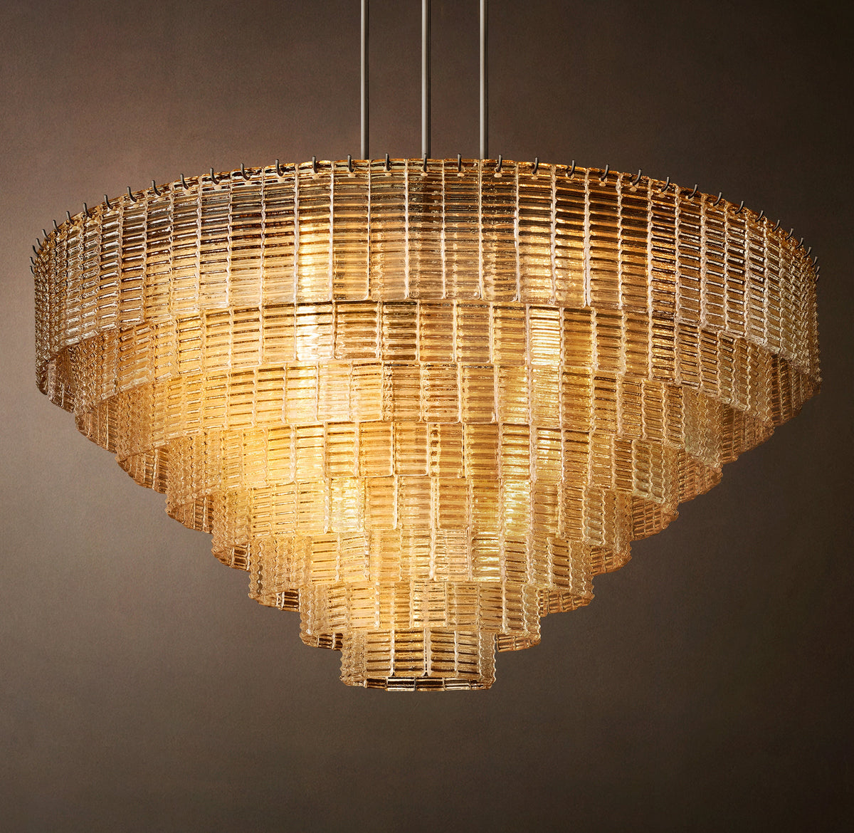 Heritage Sirene Clear Glass Round Chandelier – 52" — view 2