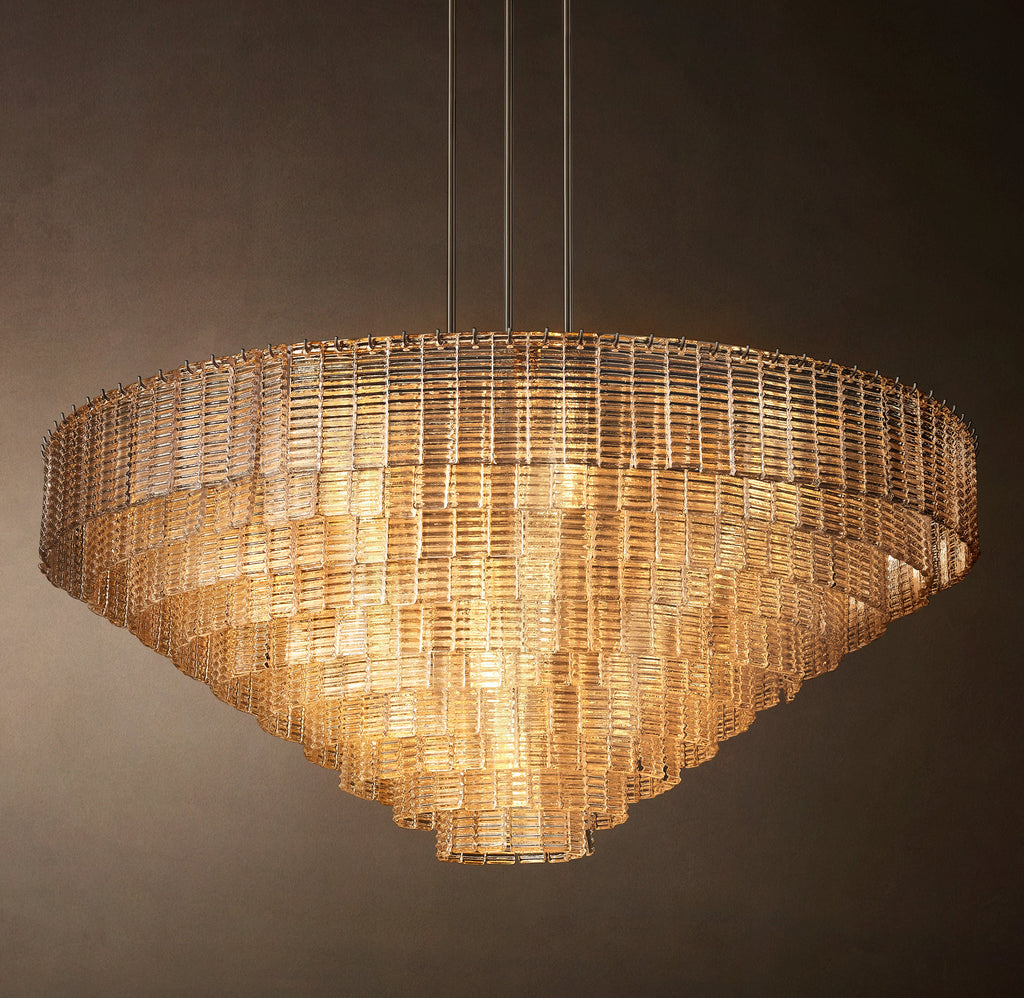 Heritage Sirene Clear Glass Round Chandelier – 65" — view 6