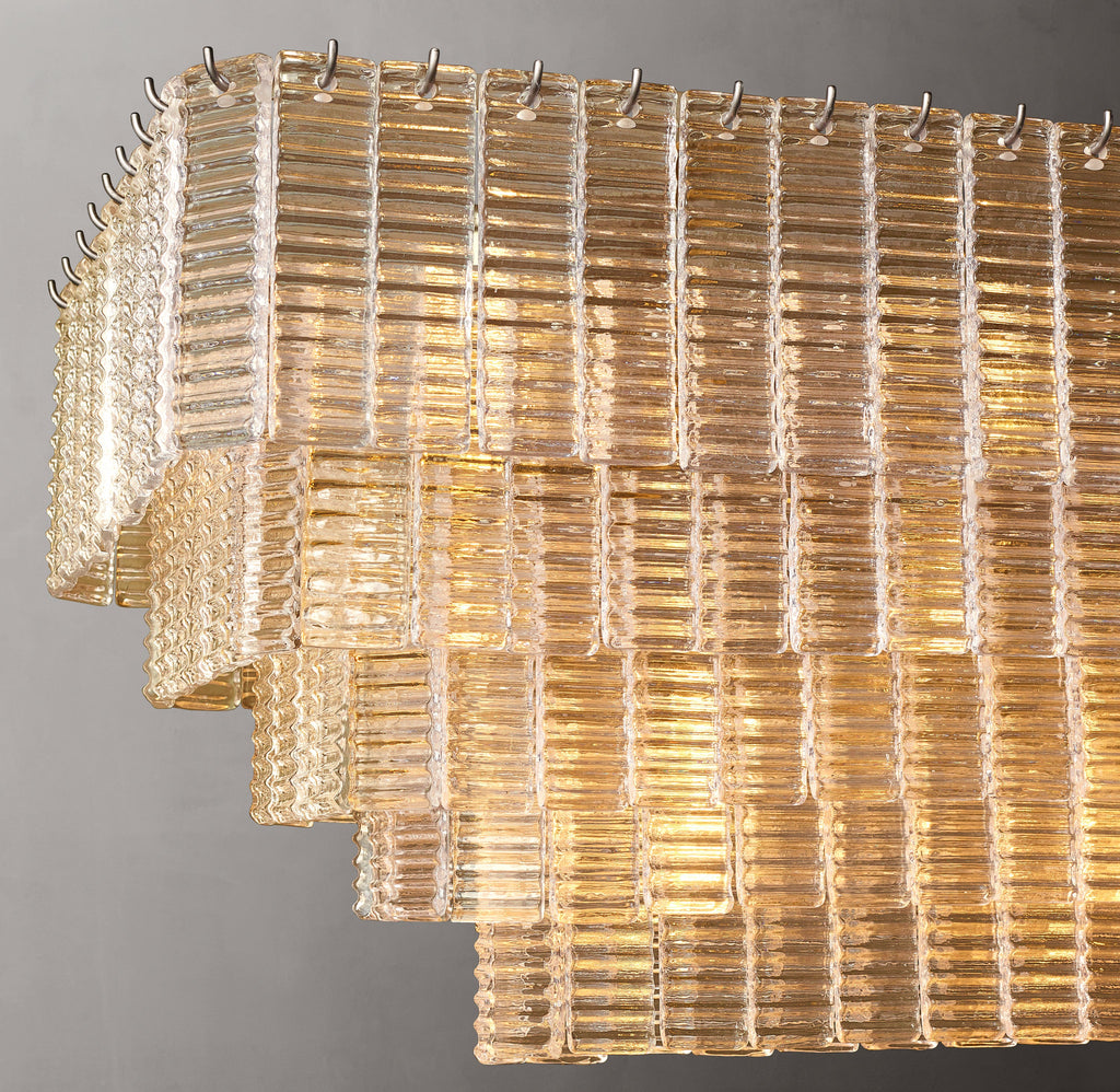 Heritage Sirene Clear Glass Rectangular Chandelier — view 4