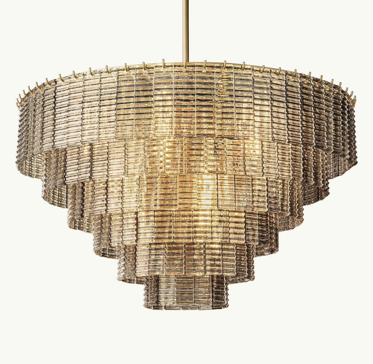 Heritage Sirene Smoke Glass Round Chandelier — view 1