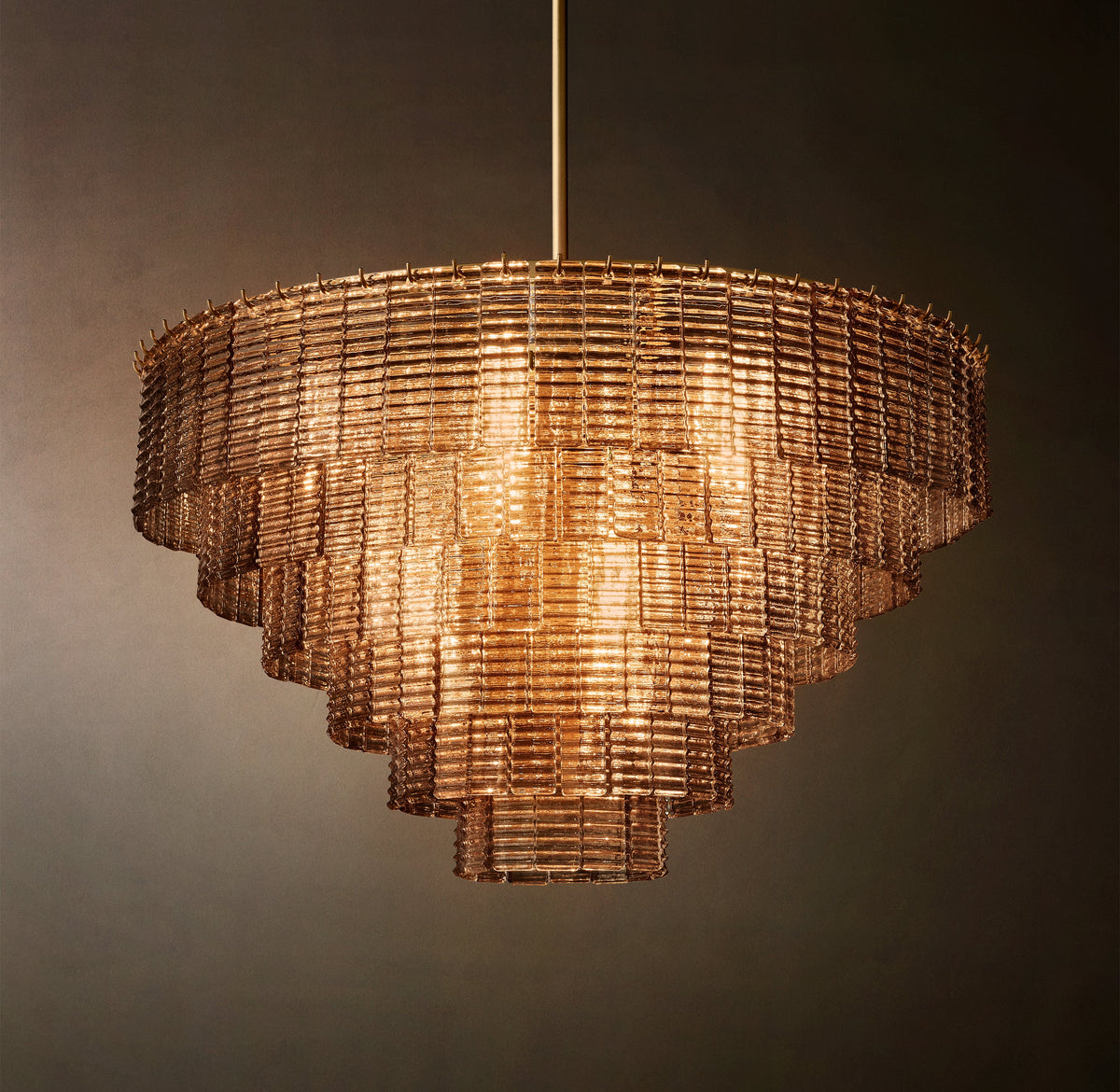 Heritage Sirene Smoke Glass Round Chandelier — view 2