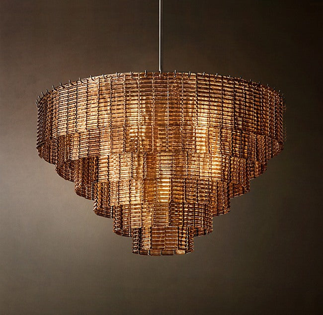 Heritage Sirene Smoke Glass Round Chandelier — view 1