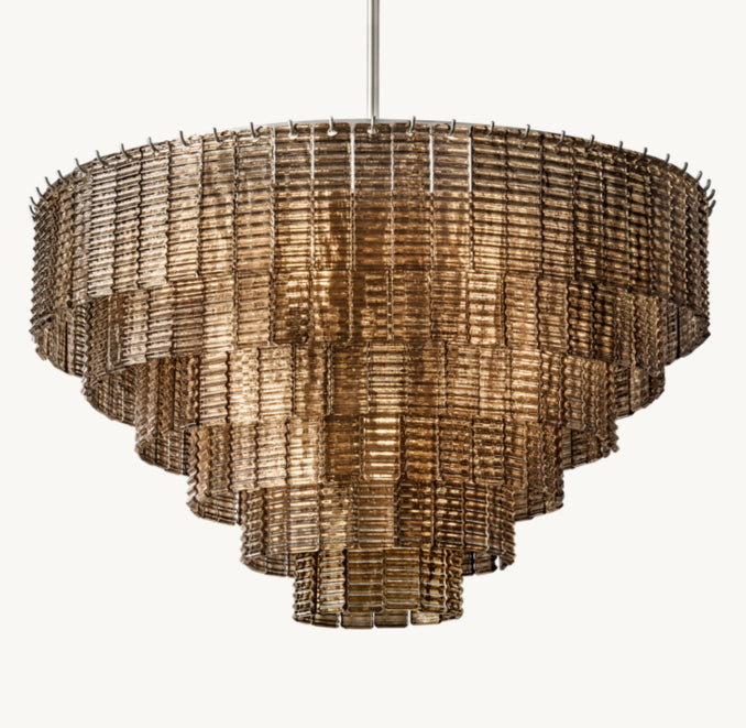 Heritage Sirene Smoke Glass Round Chandelier — view 4