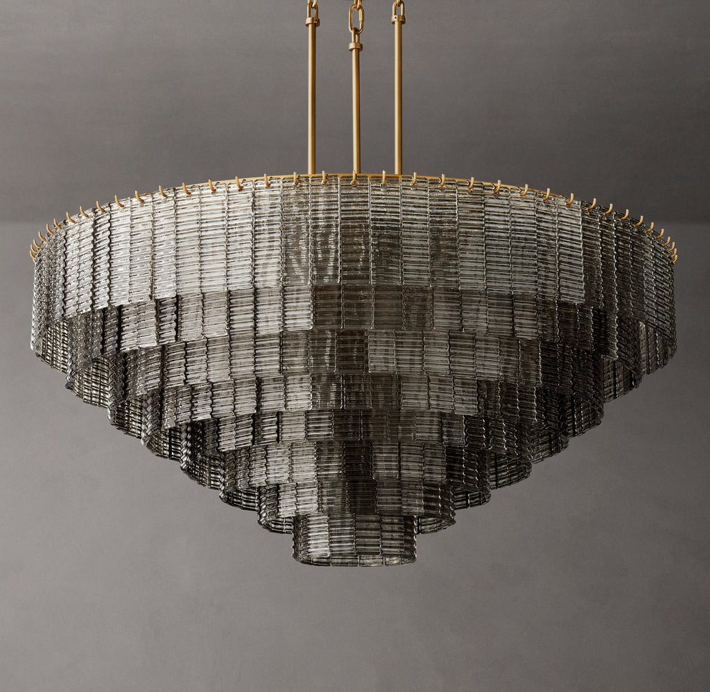 Heritage Sirene Smoke Glass Round Chandelier — view 1