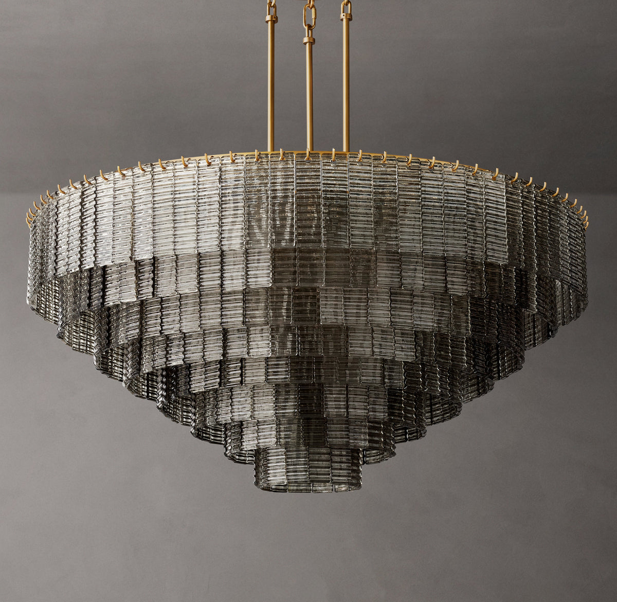 Heritage Sirene Smoke Glass Round Chandelier — view 1