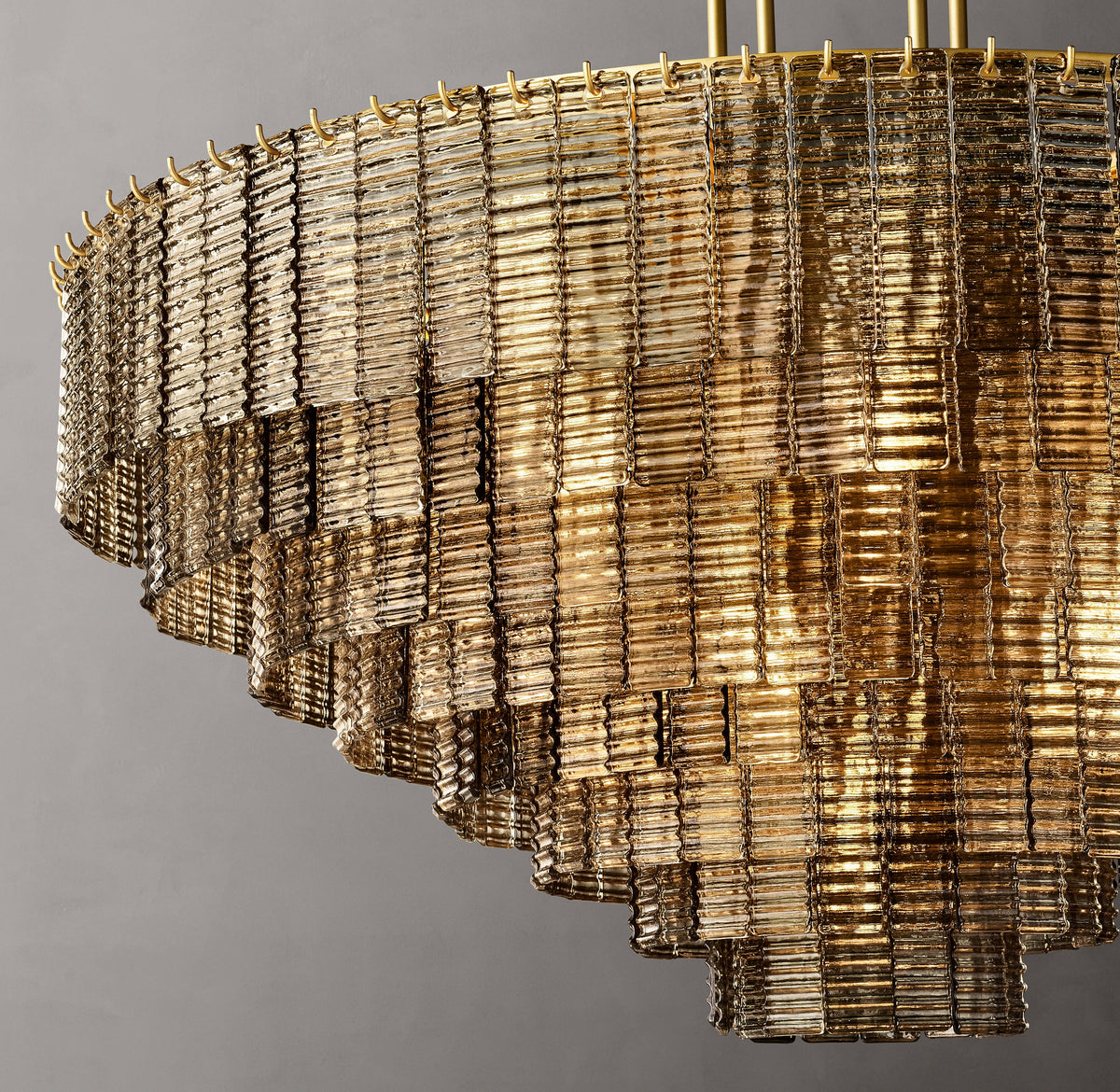 Heritage Sirene Smoke Glass Round Chandelier — view 3