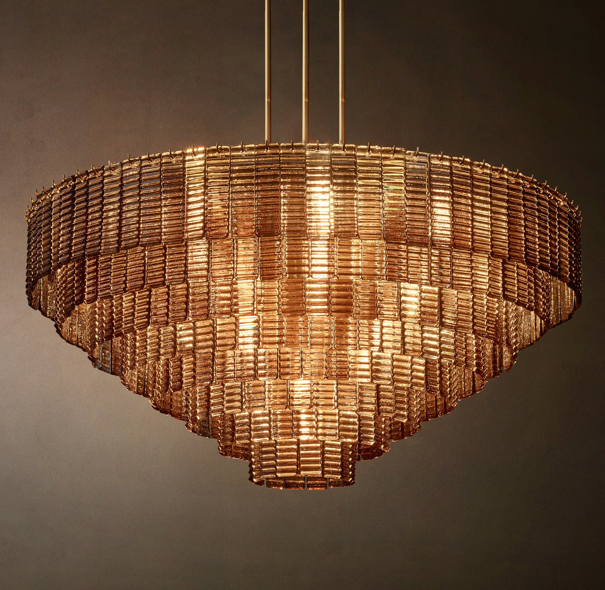 Heritage Sirene Smoke Glass Round Chandelier — view 5