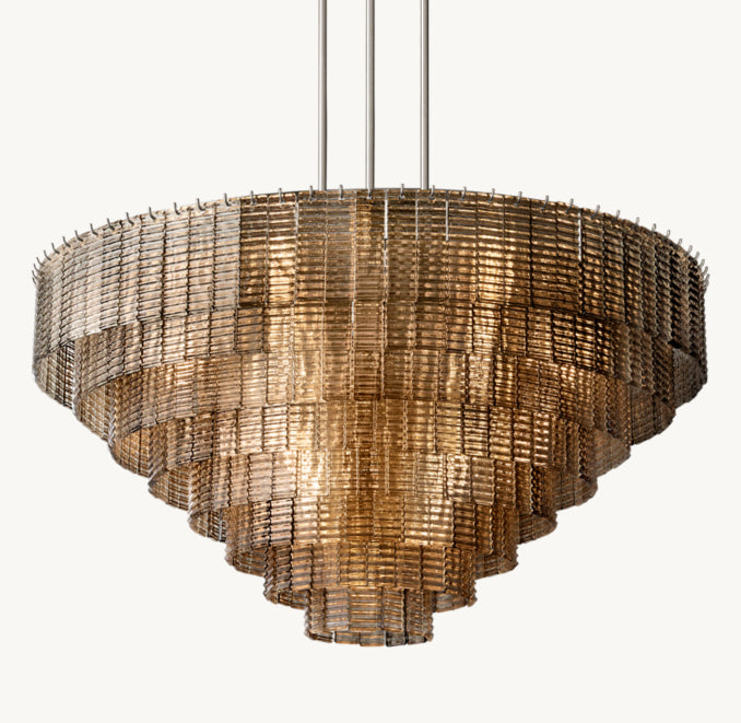 Heritage Sirene Smoke Glass Round Chandelier — view 3